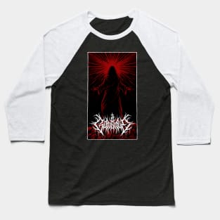 God is Love Redeemer  death metal design (crimson) Baseball T-Shirt